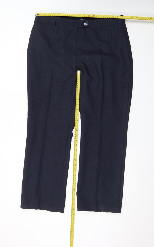 Marks and Spencer Womens Black Size 18 Straight Leg Dress Trousers