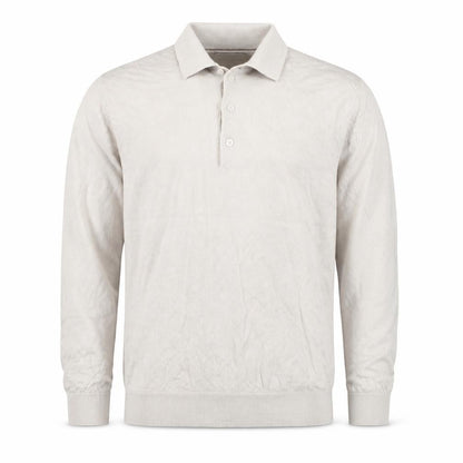 Marks & Spencer Men Beige Merino Wool Collared Henley Jumper M