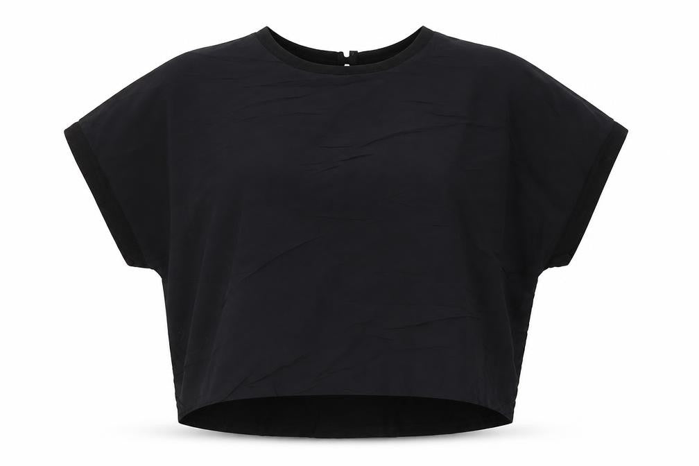 NEXT Women Black Size 12 Basic Short Sleeve Modal Blouse