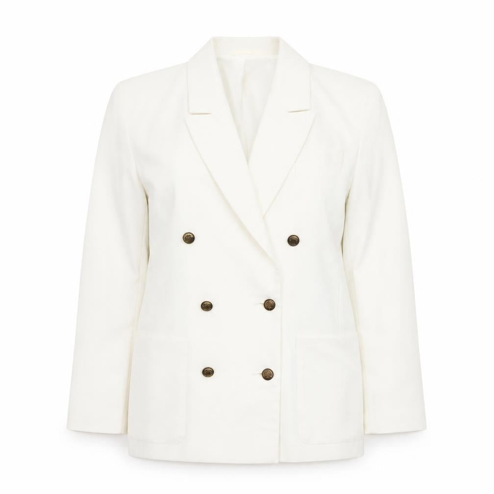 Marks and Spencer Women’s Ivory Double-Breasted Blazer Size 12