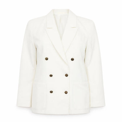 Marks and Spencer Women’s Ivory Double-Breasted Blazer Size 12