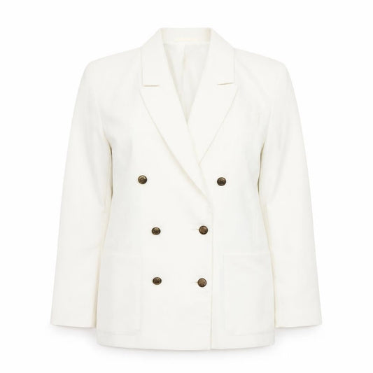 Marks and Spencer Women’s Ivory Double-Breasted Blazer Size 12