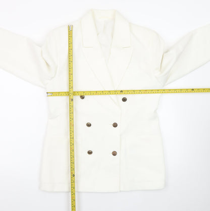 Marks and Spencer Women’s Ivory Double-Breasted Blazer Size 12