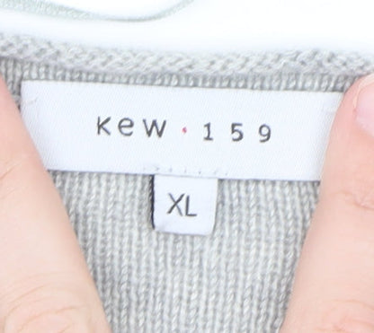 Kew 159 Womens Grey XL Knit Long Sleeve Pullover Jumper