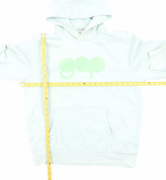 GAP Women’s Light Blue Pullover Hoodie Large Cotton Blend