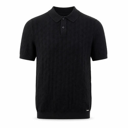 Marks & Spencer Autograph Men's Black L Collared Cotton Knit Jumper