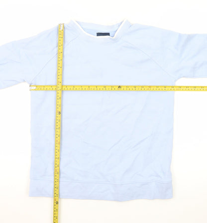 Crew Clothing Women’s Blue Cotton Long Sleeve Crew Neck Top Size 14