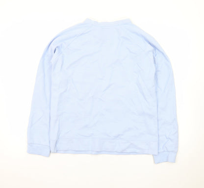 Crew Clothing Women’s Blue Cotton Long Sleeve Crew Neck Top Size 14