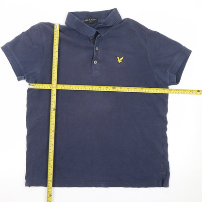 Lyle & Scott Men's Blue Cotton Polo Shirt Size L