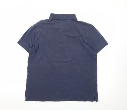 Lyle & Scott Men's Blue Cotton Polo Shirt Size L