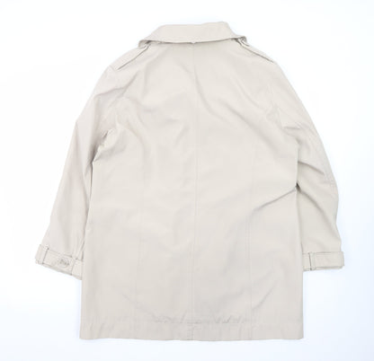 Lakeland Women's Beige Trench Coat Size 16 Collared Mid-Length
