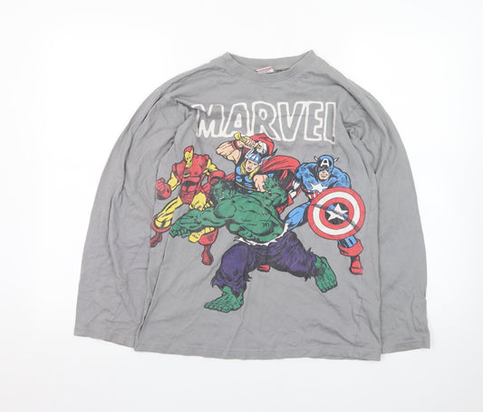 Marvel Boys Grey Long Sleeve Superhero T-Shirt 13-14 Years