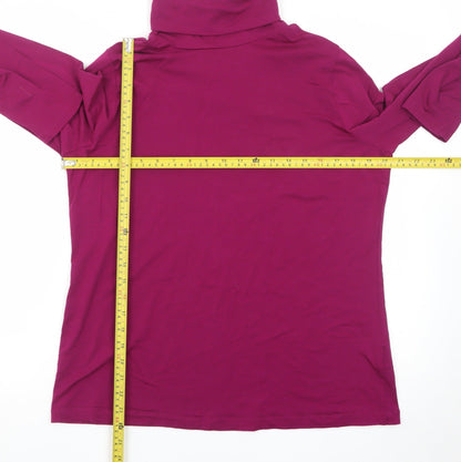 Lands' End Women's Purple Roll Neck Long Sleeve Jersey Top XL