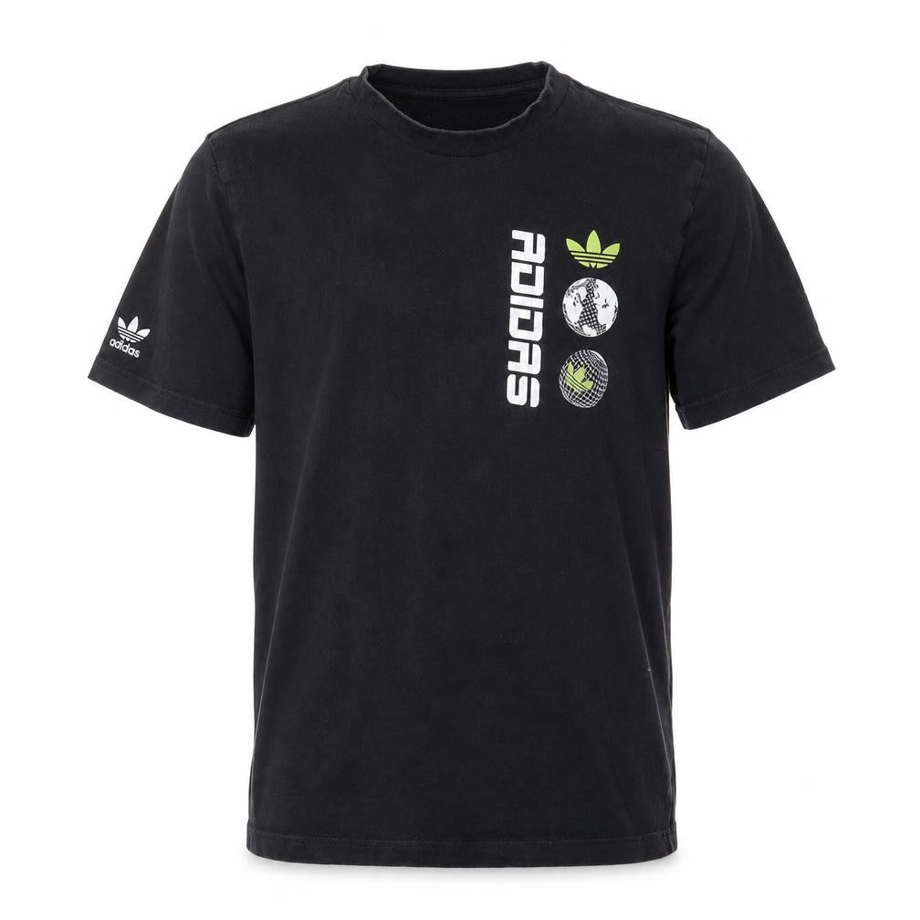 Adidas Men's Black Graphic Trefoil Logo T-Shirt Size S