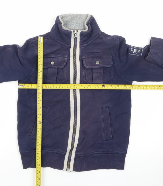 Tommy Hilfiger Boys Navy Blue Zip Up Hoodie Jacket Size 8-10 Years