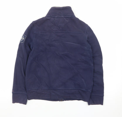 Tommy Hilfiger Boys Navy Blue Zip Up Hoodie Jacket Size 8-10 Years