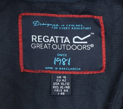 Regatta Great Outdoors Women's Navy Quilted Hoodie UK 16 Pullover