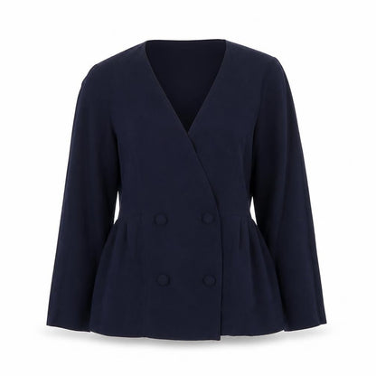 VIP Clothing Women's Blue Size 10 V-Neck Double Breasted Cardigan