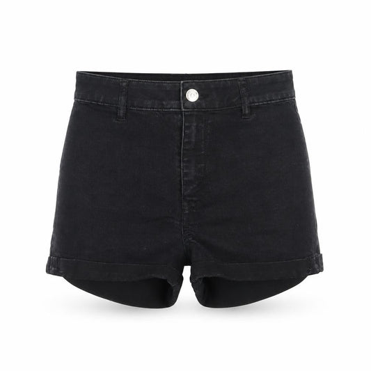 H&M Divided Women’s Black High Rise Denim Hot Pants Shorts Size 8
