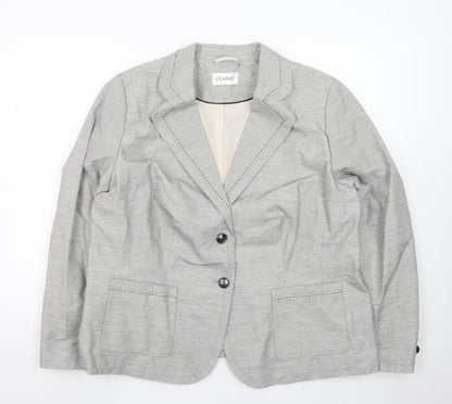 Marks and Spencer Women’s Grey Regular Fit Single Breasted Blazer UK 20