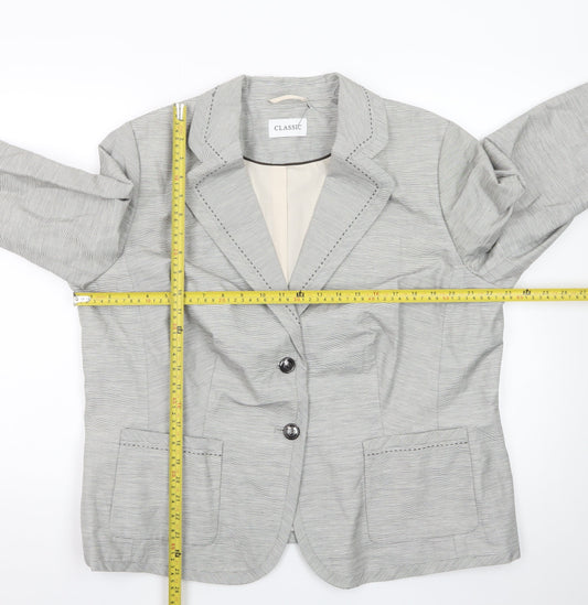 Marks and Spencer Women’s Grey Regular Fit Single Breasted Blazer UK 20