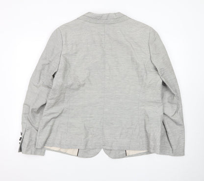 Marks and Spencer Women’s Grey Regular Fit Single Breasted Blazer UK 20