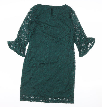 Dorothy Perkins Women’s Green Lace Sheath Dress Size 8