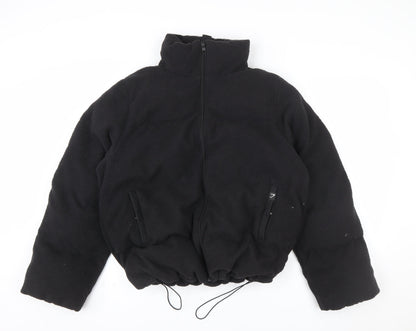 Gymshark Men Black Fleece Zip Jacket L Warm Winter Casual