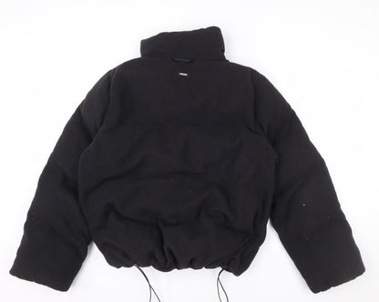 Gymshark Men Black Fleece Zip Jacket L Warm Winter Casual