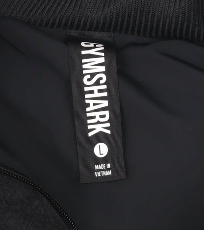 Gymshark Men Black Fleece Zip Jacket L Warm Winter Casual