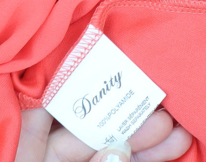 Dainty Women’s Orange Fit & Flare Lace Cocktail Dress Size S