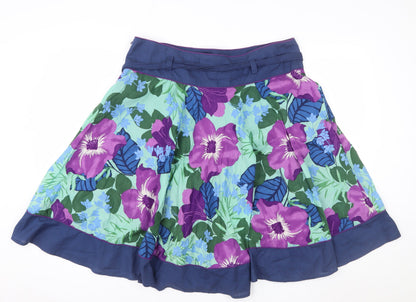 New Look Women’s Multicoloured Floral A-Line Knee Length Skirt Size 16