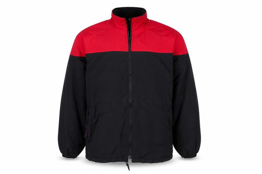 PSC Tech Wear Men's Black Red Windbreaker Jacket Medium Nylon