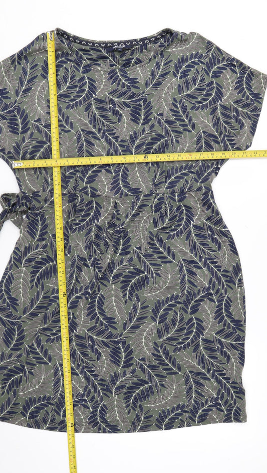 Maine New England Women’s Green Floral Jersey Shift Dress Size 20