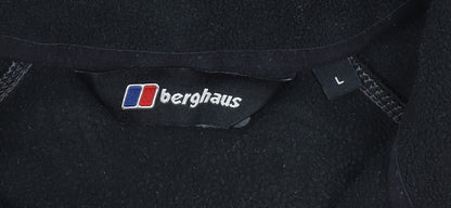Berghaus Men's Black Fleece Full Zip Jacket Size L Outdoor Hiking
