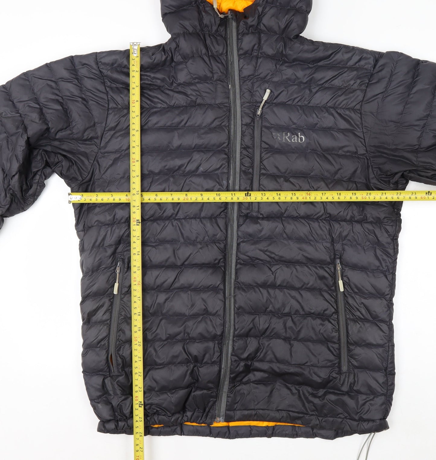 Rab Men's Black L Lightweight Down Puffer Jacket Hooded