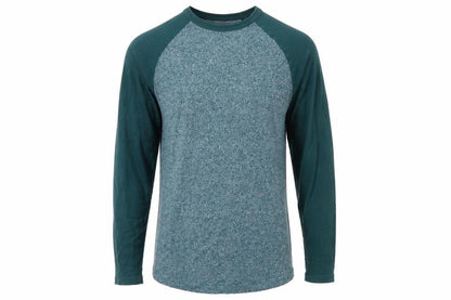 Topman Men's Blue Long Sleeve Colourblock Casual T-Shirt Size S