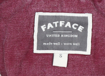 FatFace Men's Red 1/4 Zip Pullover Sweatshirt S Cotton Casual