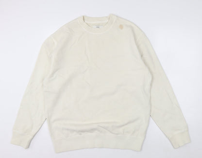 Marks and Spencer Men's Ivory Relaxed Fit Sweatshirt M