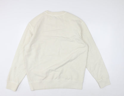 Marks and Spencer Men's Ivory Relaxed Fit Sweatshirt M