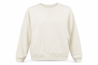 Front view of Crew Clothing Women’s Ivory Cotton Blend Sweatshirt, size UK 14