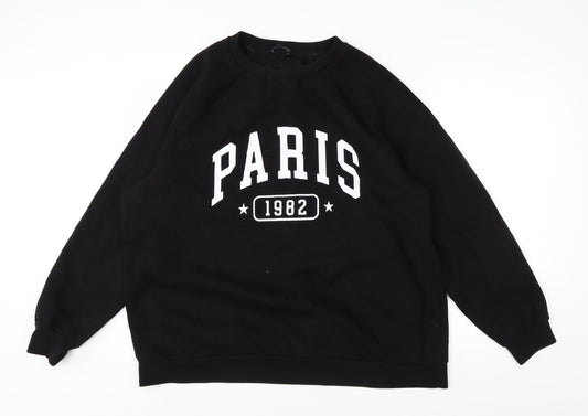Next Women's Black Paris 1982 Pullover Sweatshirt Size 22