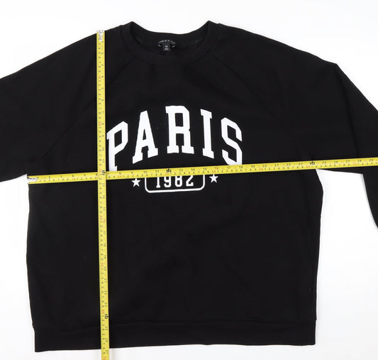 Next Women's Black Paris 1982 Pullover Sweatshirt Size 22