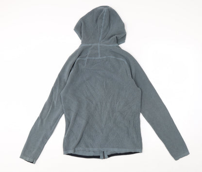 Theory Mens Grey Cotton Full Zip Hooded Jumper M
