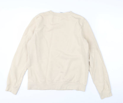 Nike Mens Beige XS Crew Neck Sweatshirt Cotton Blend Fleece