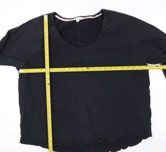 Marks and Spencer Per Una Women's Black Cotton Pullover Sweatshirt Size L