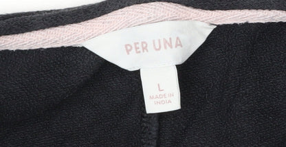 Marks and Spencer Per Una Women's Black Cotton Pullover Sweatshirt Size L