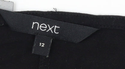 Next Women's Black Star Embroidered Long Sleeve T-Shirt Size 12