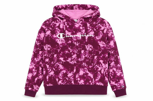 Champion Womens Purple Tie Dye Pullover Hoodie Medium