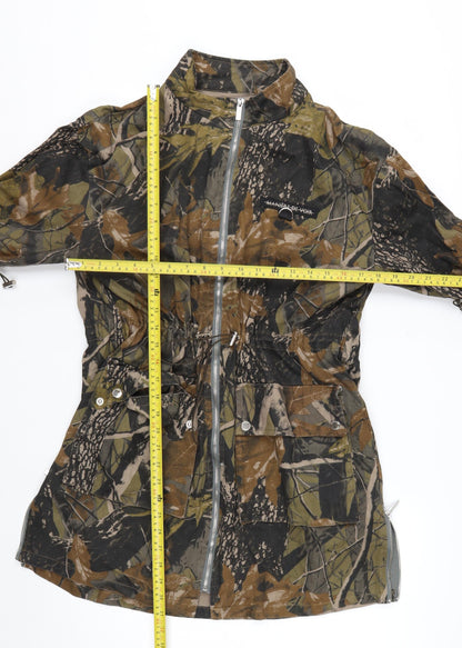 Manière De Voir Womens Camo Green Cotton Parka Jacket Size 12
